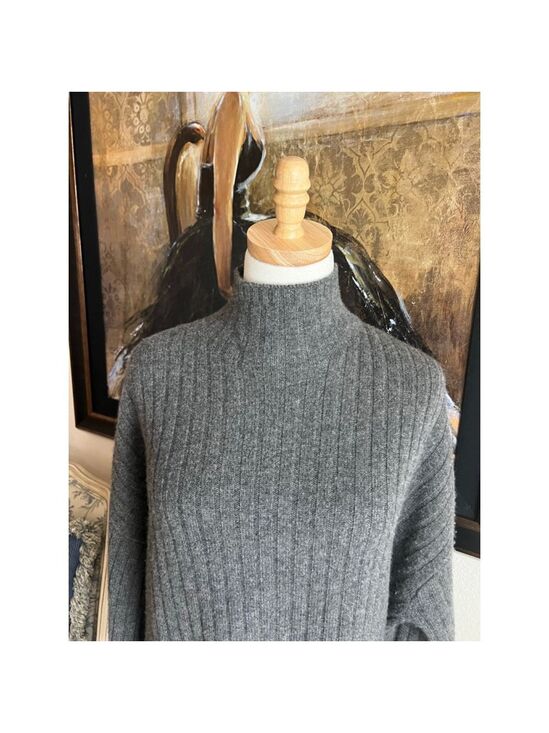 LAUREN Ralph Lauren Sweaters - NWOT LAUREN Ralph Lauren Gray Ribbed Washable Cashmere Turtleneck Sweater XL